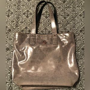 Lululemon Metallic Pink gym/tote bag